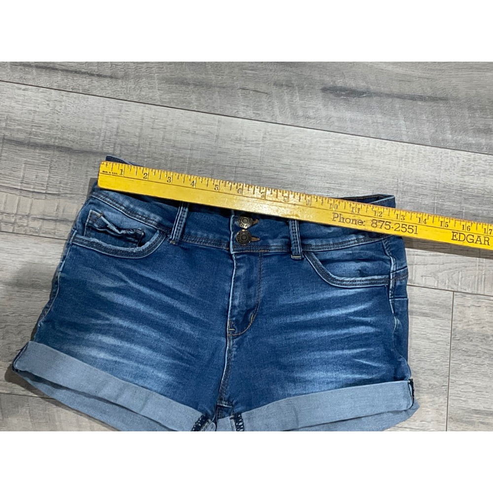Wax Jean Butt I Love You Denim Shorts Dark Wash Cuffed Size M - Picture 6 of 9